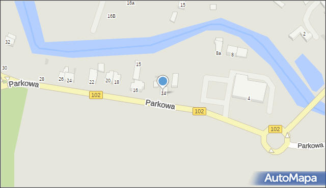 Trzebiatów, Parkowa, 14, mapa Trzebiatów