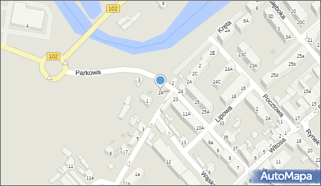 Trzebiatów, Parkowa, 1A, mapa Trzebiatów