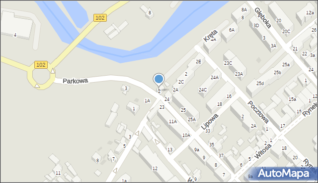 Trzebiatów, Parkowa, 2, mapa Trzebiatów