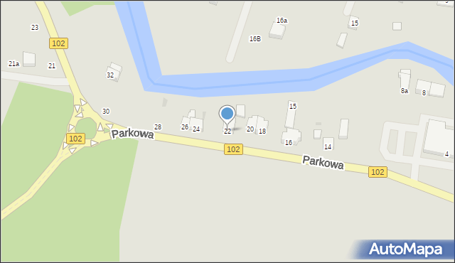 Trzebiatów, Parkowa, 22, mapa Trzebiatów