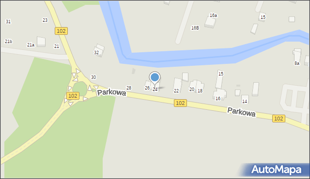 Trzebiatów, Parkowa, 24, mapa Trzebiatów