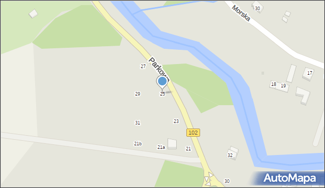 Trzebiatów, Parkowa, 25, mapa Trzebiatów