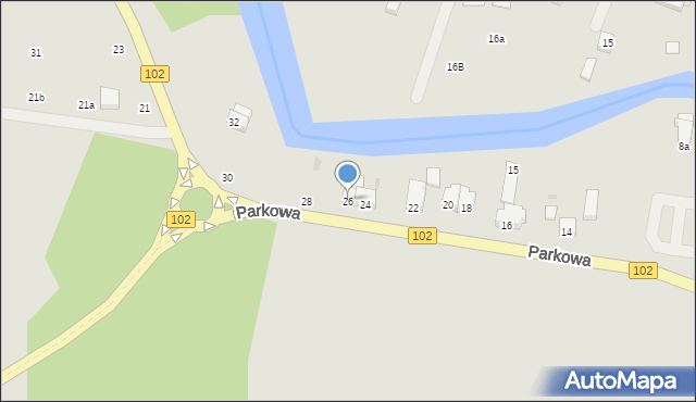 Trzebiatów, Parkowa, 26, mapa Trzebiatów