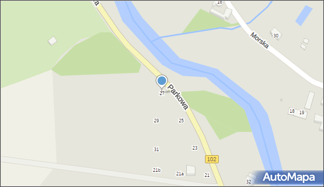 Trzebiatów, Parkowa, 27, mapa Trzebiatów