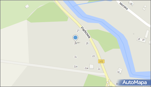 Trzebiatów, Parkowa, 29, mapa Trzebiatów