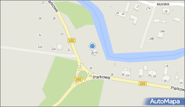 Trzebiatów, Parkowa, 32, mapa Trzebiatów