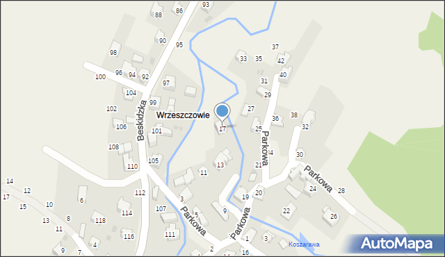 Trzebinia, Parkowa, 17, mapa Trzebinia