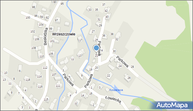 Trzebinia, Parkowa, 21, mapa Trzebinia