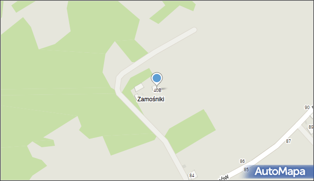 Tuchów, Partyzantów, 40B, mapa Tuchów