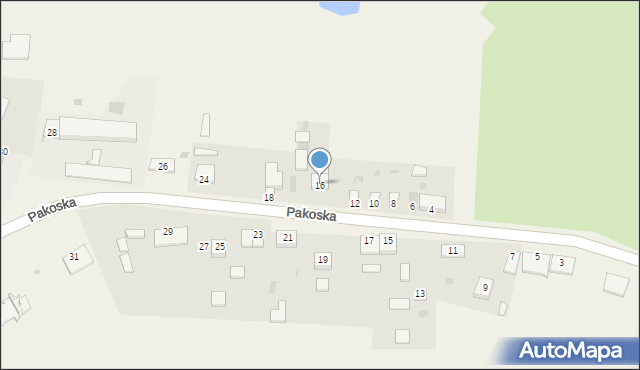 Tuczno, Pakoska, 16, mapa Tuczno
