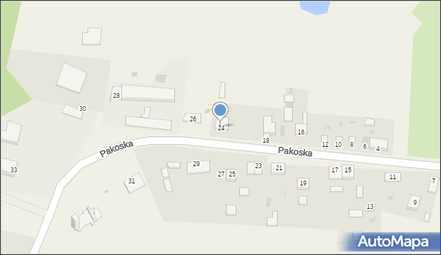 Tuczno, Pakoska, 24, mapa Tuczno