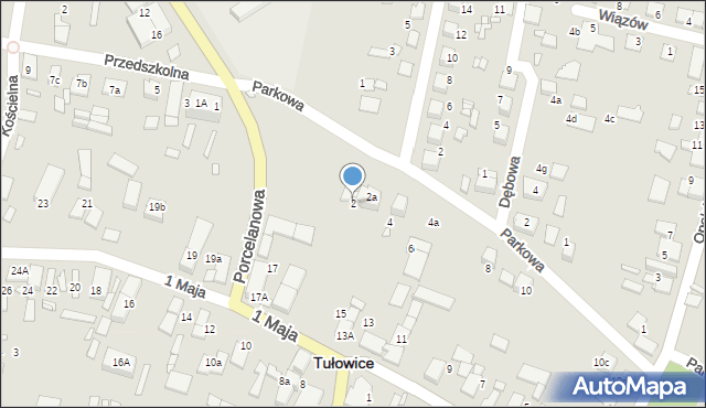 Tułowice, Parkowa, 2, mapa Tułowice