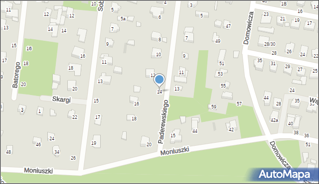 Tuszyn, Paderewskiego Ignacego Jana, 14, mapa Tuszyn
