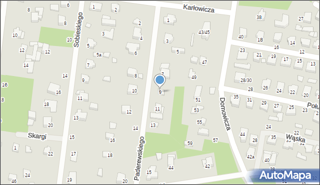 Tuszyn, Paderewskiego Ignacego Jana, 9, mapa Tuszyn