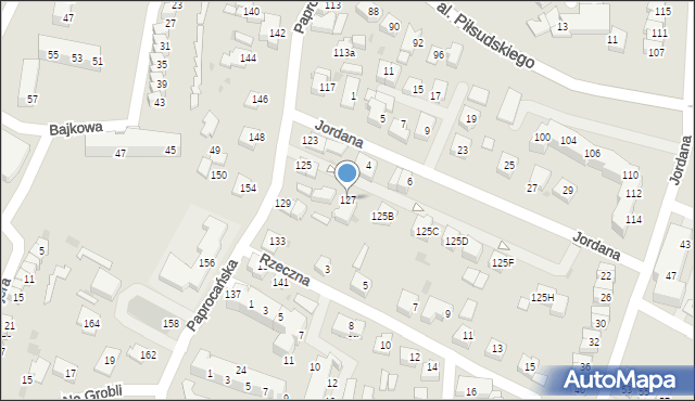 Tychy, Paprocańska, 127, mapa Tychów