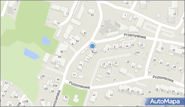 Tychy, Paprocańska, 67, mapa Tychów