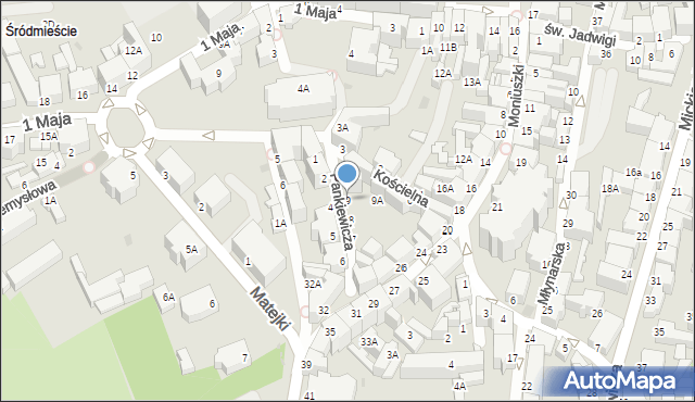 Wałbrzych, Pankiewicza Józefa, 9, mapa Wałbrzycha