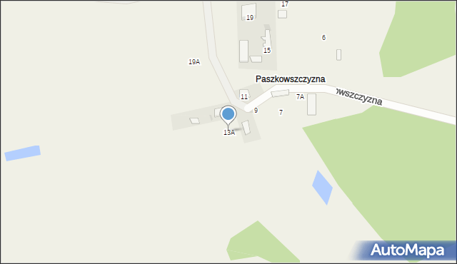 Waniewo, Paszkowszczyzna, 13A, mapa Waniewo