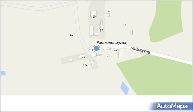 Waniewo, Paszkowszczyzna, 9, mapa Waniewo