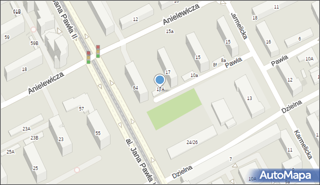 Warszawa, Pawia, 12c, mapa Warszawy