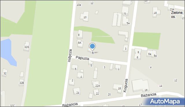 Warszawa, Papuzia, 6, mapa Warszawy