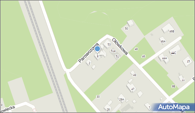 Warszawa, Parowozowa, 4, mapa Warszawy