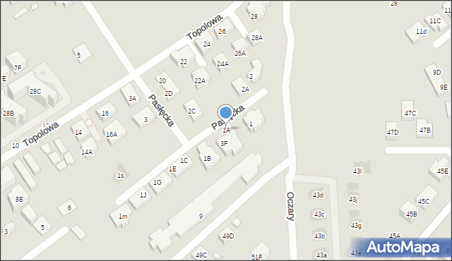 Warszawa, Pasłęcka, 1A, mapa Warszawy