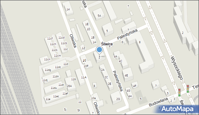 Warszawa, Palestyńska, 2, mapa Warszawy