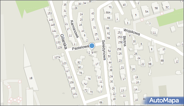 Warszawa, Pastelowa, 4, mapa Warszawy