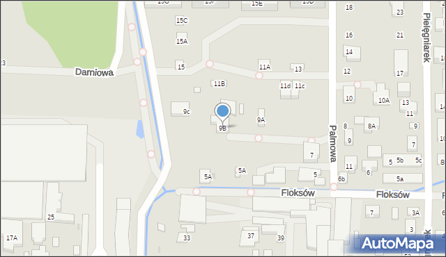 Warszawa, Palmowa, 9B, mapa Warszawy