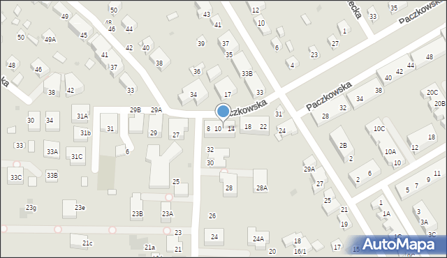 Warszawa, Paczkowska, 12, mapa Warszawy