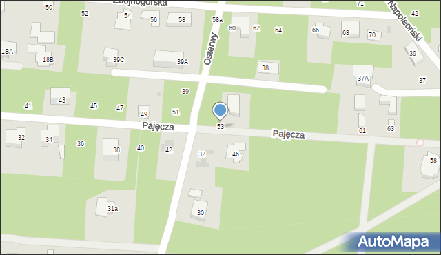 Warszawa, Pajęcza, 53, mapa Warszawy