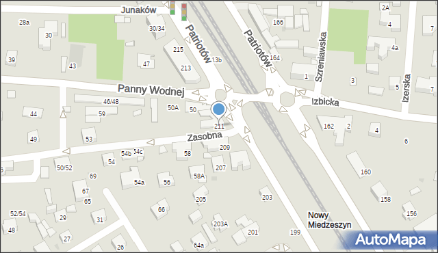 Warszawa, Patriotów, 211, mapa Warszawy