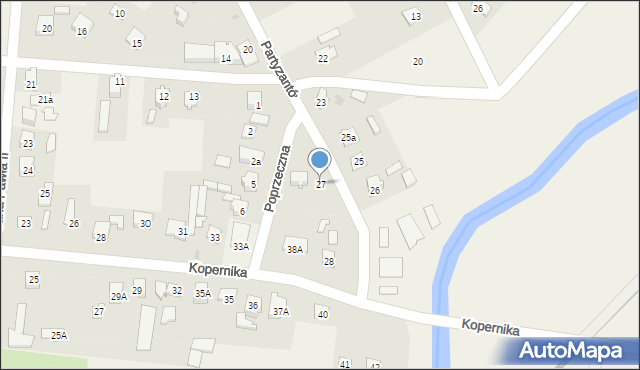 Werbkowice, Partyzantów, 27, mapa Werbkowice