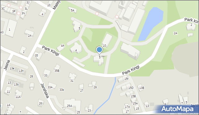 Wieliczka, Park Kingi, 3, mapa Wieliczka