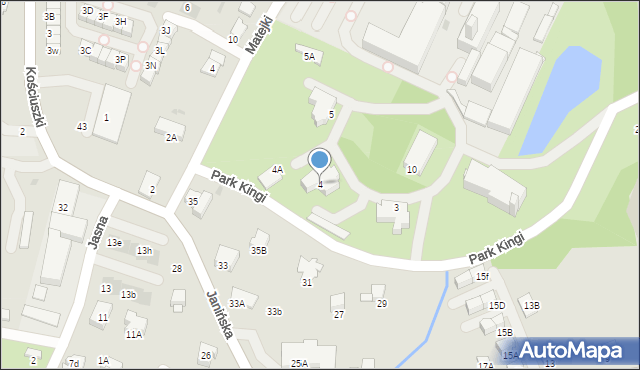 Wieliczka, Park Kingi, 4, mapa Wieliczka