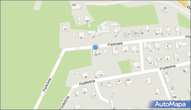 Wieliczka, Parkowa, 19, mapa Wieliczka