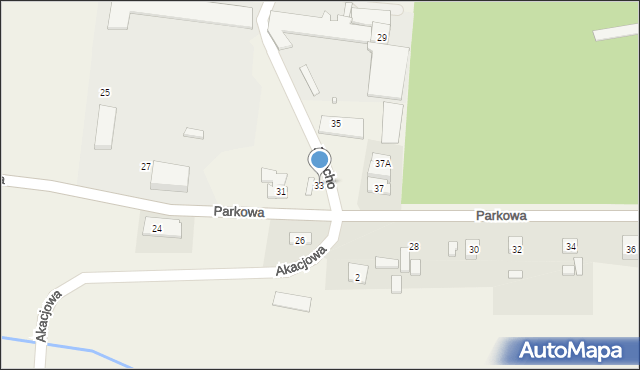 Wieniec, Parkowa, 33, mapa Wieniec