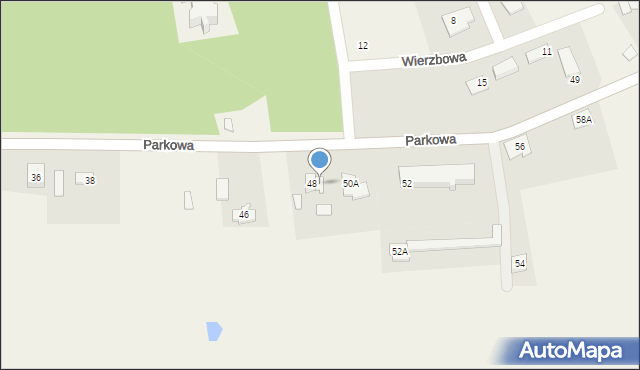 Wieniec, Parkowa, 50, mapa Wieniec