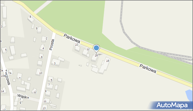 Wierzchowice, Parkowa, 14, mapa Wierzchowice