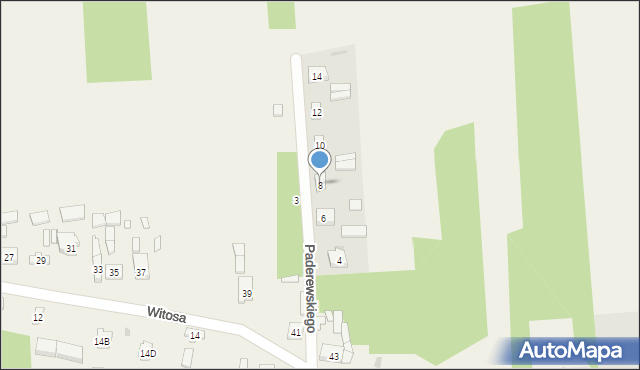 Wiewiórczyn, Paderewskiego Ignacego Jana, 8, mapa Wiewiórczyn