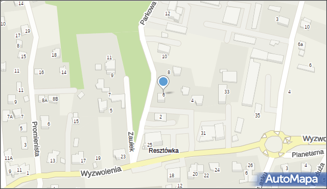 Wilkowice, Parkowa, 6, mapa Wilkowice