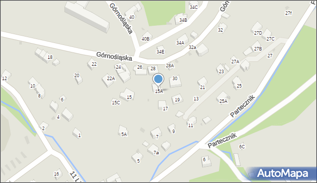 Wisła, Partecznik, 15A, mapa Wisła
