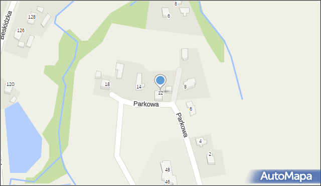Witkowice, Parkowa, 12, mapa Witkowice