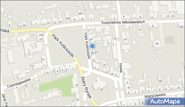 Witkowo, Park Kościuszki Tadeusza, gen., 20, mapa Witkowo