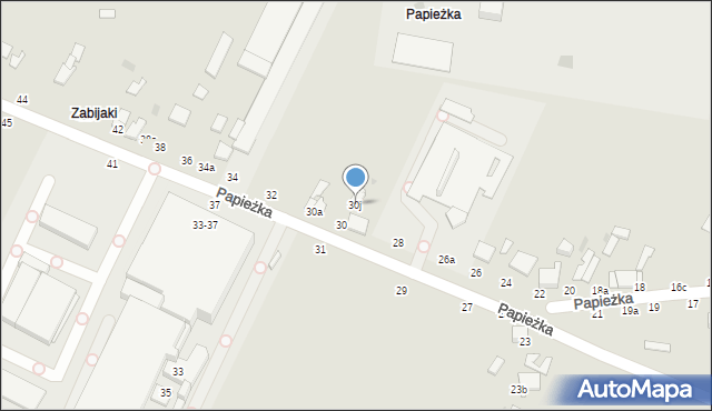 Włocławek, Papieżka, 30j, mapa Włocławka