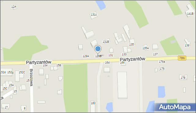 Włoszczowa, Partyzantów, 129B, mapa Włoszczowa