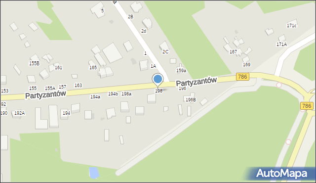 Włoszczowa, Partyzantów, 198, mapa Włoszczowa