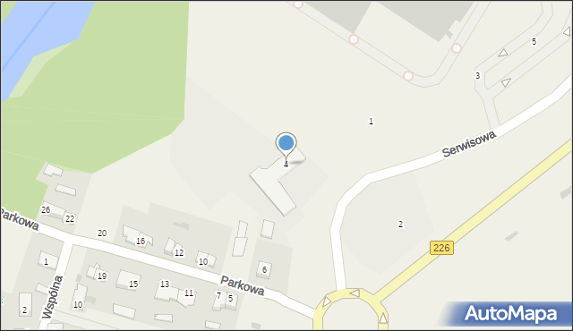 Wojanowo, Parkowa, 4, mapa Wojanowo