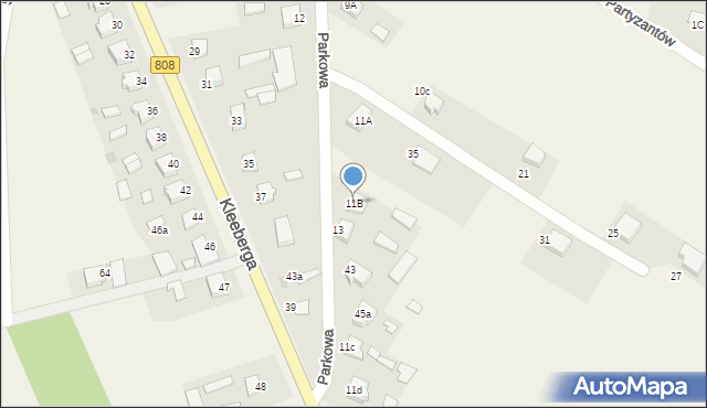 Wojcieszków, Parkowa, 15, mapa Wojcieszków